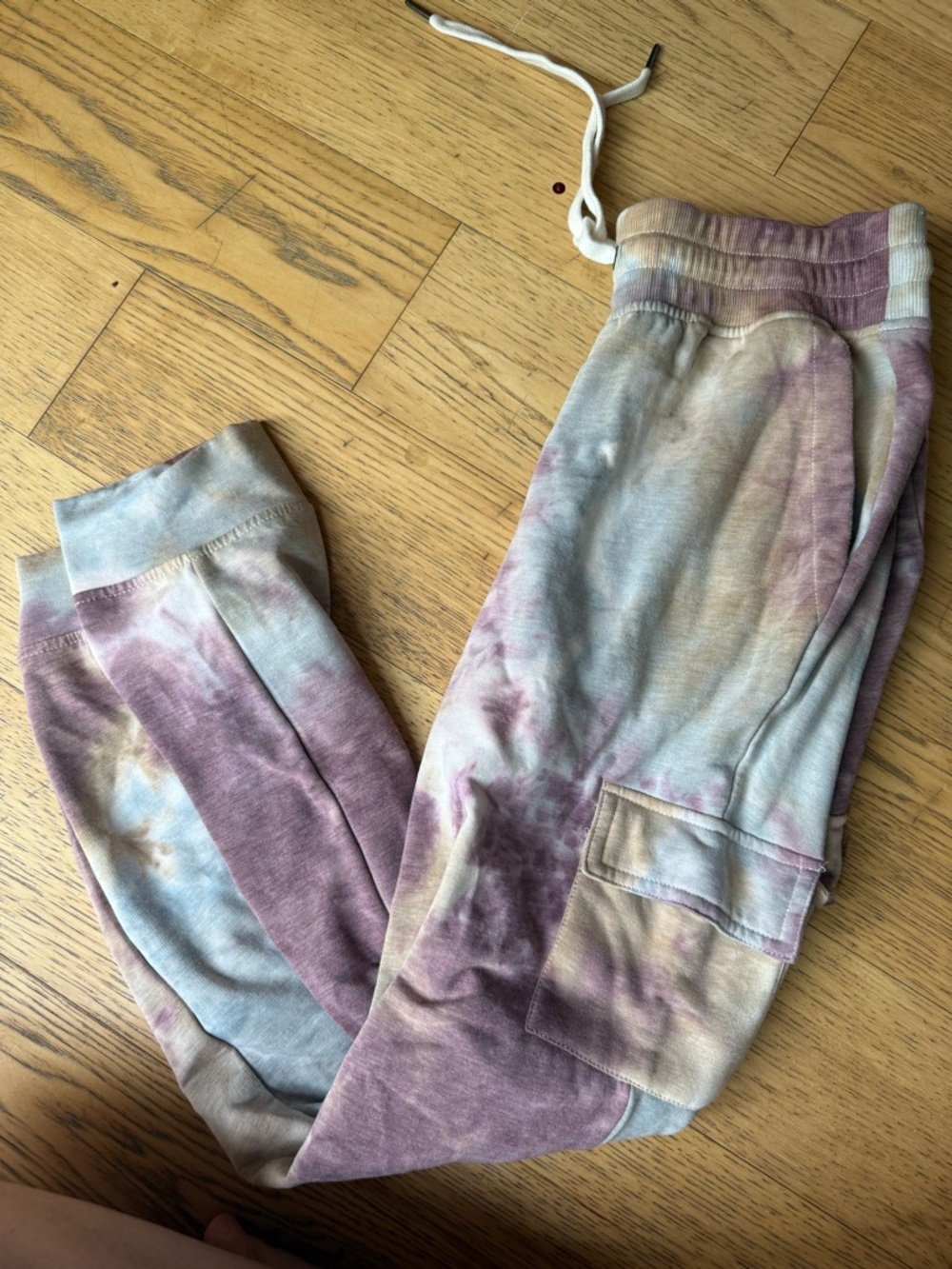 Tie-Dye Cargo Joggers - Pastel Multicolor